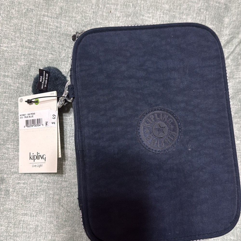 Kipling Blue Toiletry Bag Durable Nylon Classic Design